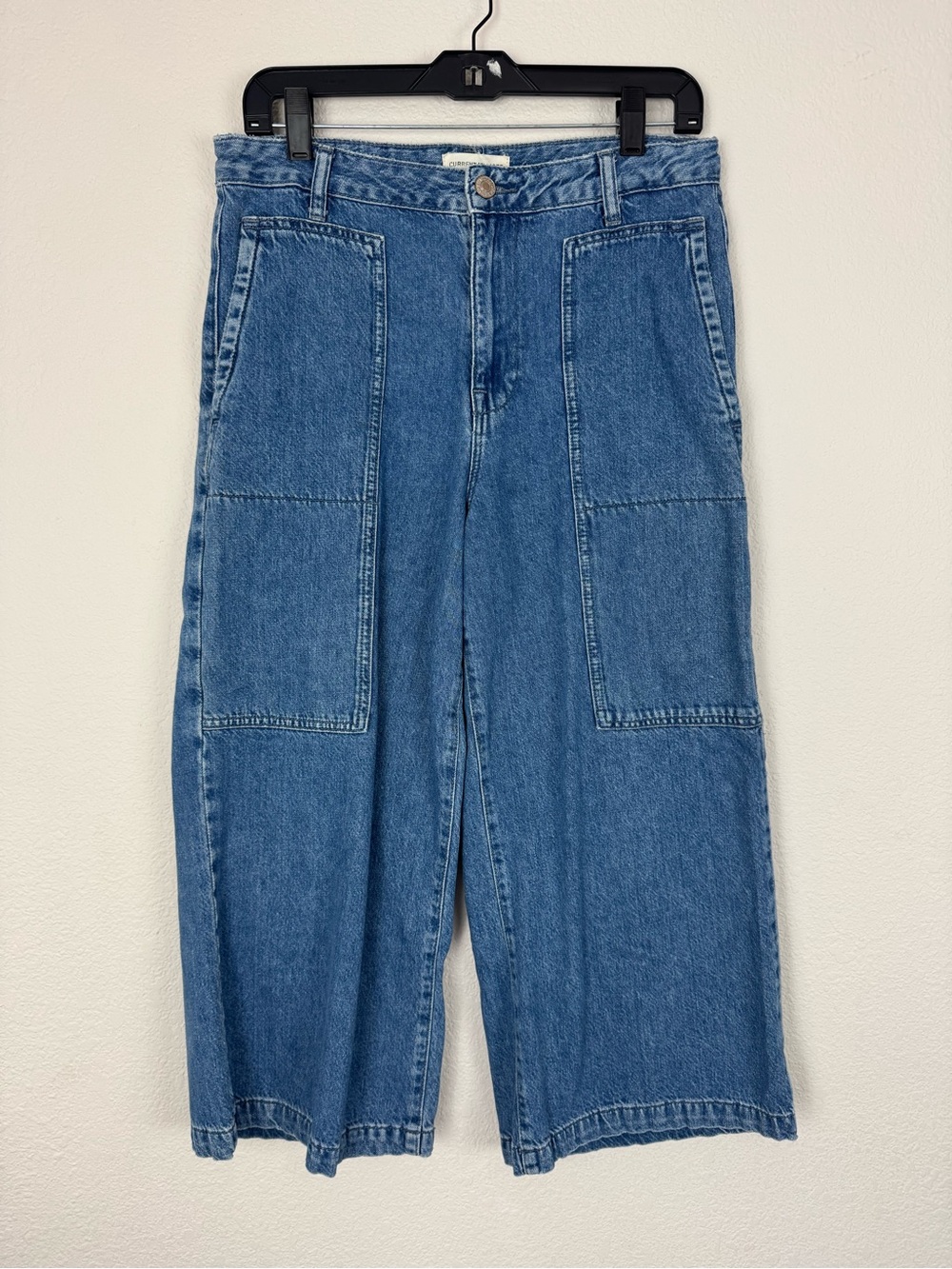 Current Elliott Cropped Wide Leg 100% Cotton Denim Jeans